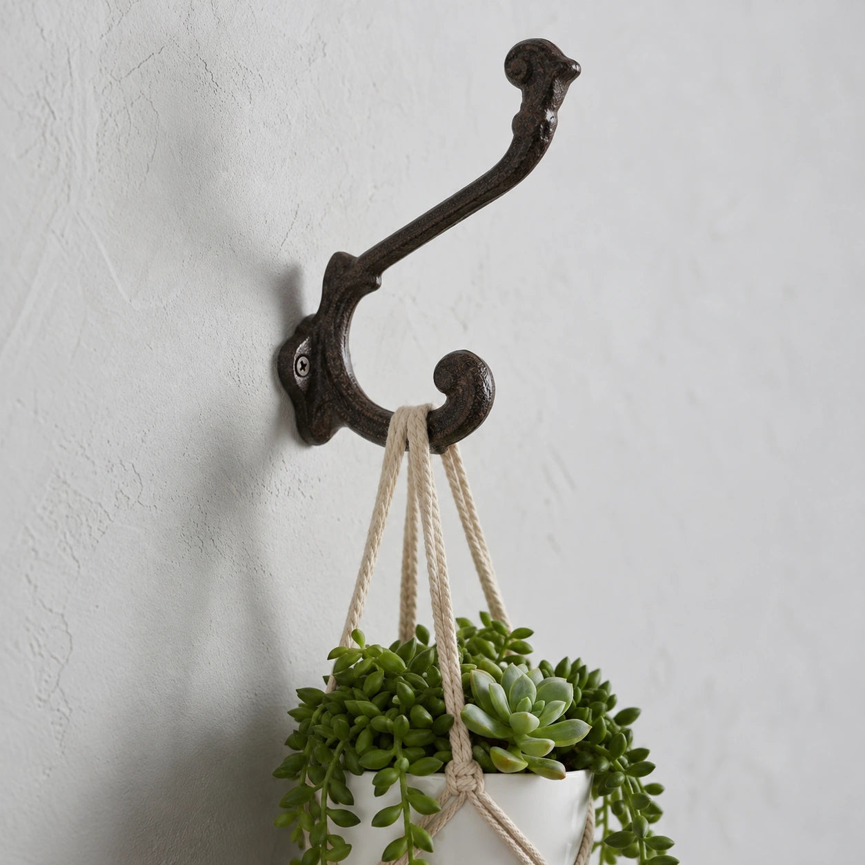 Wall Hook, Cast Iron Rustic Distressed Finish for Coats, Keys or Towels, 5.9" 58078 shot 1