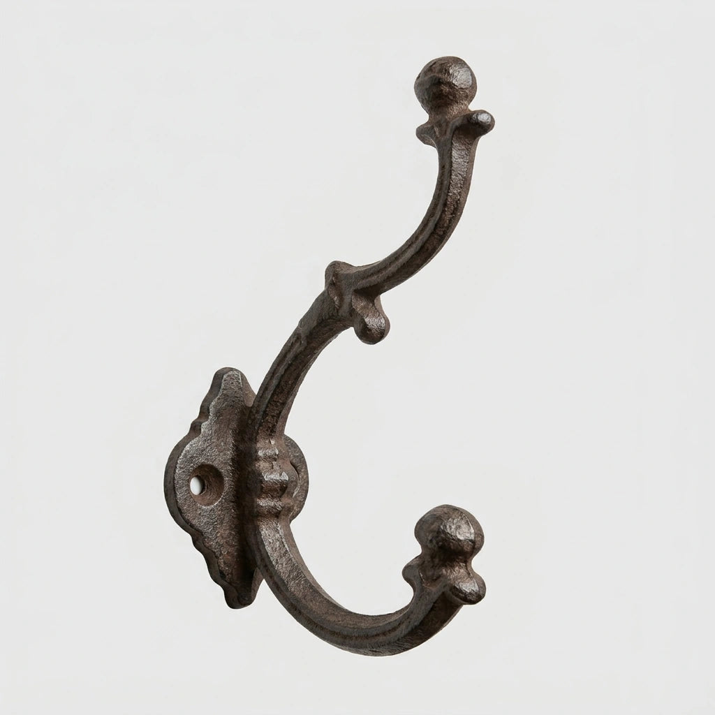 Wall Hook, Cast Iron Rustic Distressed Finish for Coats, Keys or Towels, 5.9" (Copy) 58078X shot 2