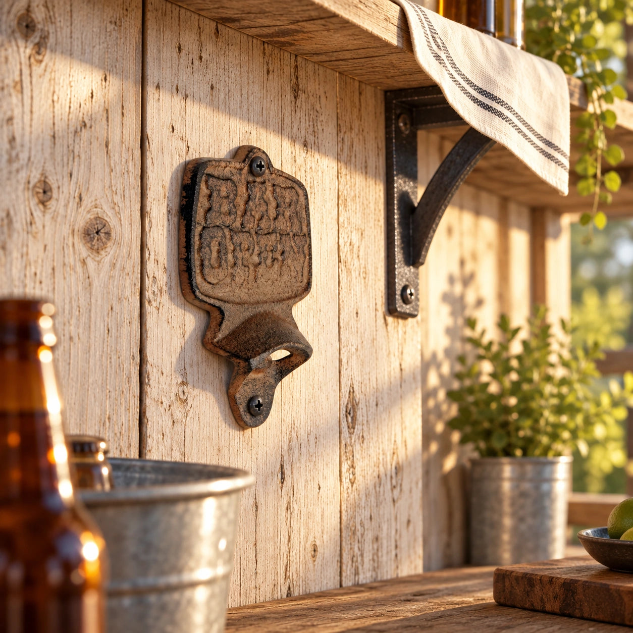 Bar Open Wall Mount Bottle Opener, Vintage Cast Iron Bar Tool, 5.2" 58092 shot 5