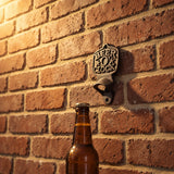 Beer O'Clock Wall Mount Bottle Opener, Rustic Cast Iron Bar Tool, 5.3" 58098 shot 5