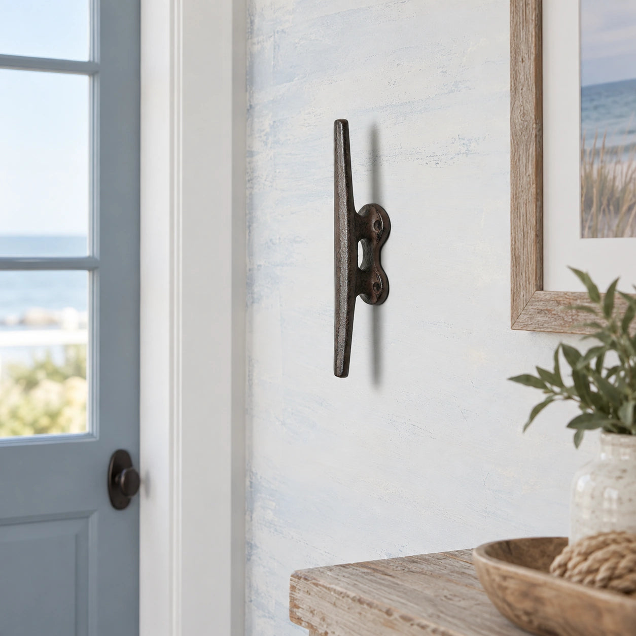 Boat Cleat Wall Hook, Cast Iron Nautical for Keys, Towels or Leashes, 5.6" 58102 shot 3