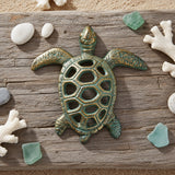 Turtle Figurine, Antique Bronze Cast Iron Coastal Shelf Decor, 5.9" 58104 shot 4