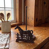 Horse Paper Towel Holder, Cast Iron Western Kitchen Stand, 12.5" 58108 shot 2