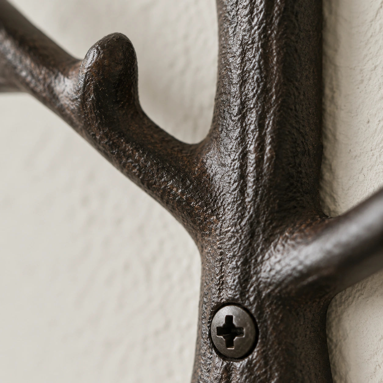 Branch Wall Hook, Cast Iron for Coats, Hats, Keys or Towels, 4.9" 58111 shot 2