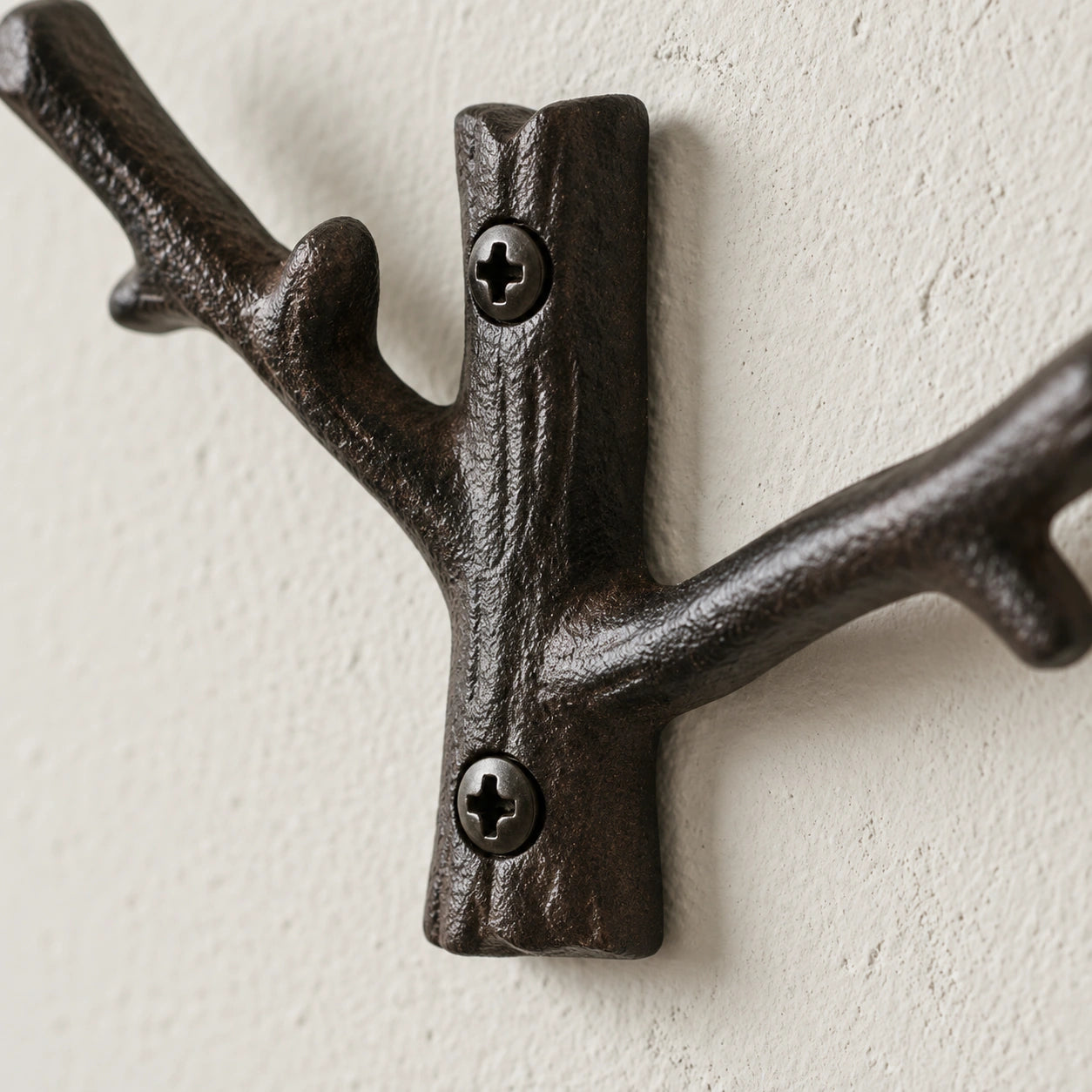 Branch Wall Hook, Cast Iron for Coats, Hats, Keys or Towels, 4.9" 58111 shot 3