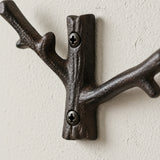 Branch Wall Hook, Cast Iron for Coats, Hats, Keys or Towels, 4.9" 58111 shot 3