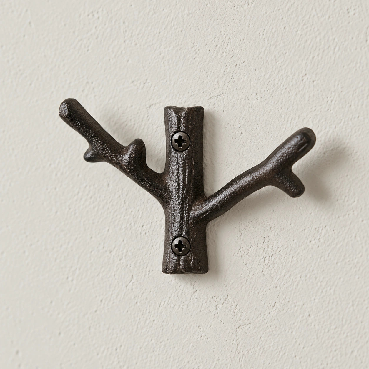 Branch Wall Hook, Cast Iron for Coats, Hats, Keys or Towels, 4.9" 58111 shot 1