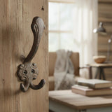 Wall Hook, Cast Iron Antique Distressed Finish for Coats, Keys or Towels, 5.3" 58120 shot 1