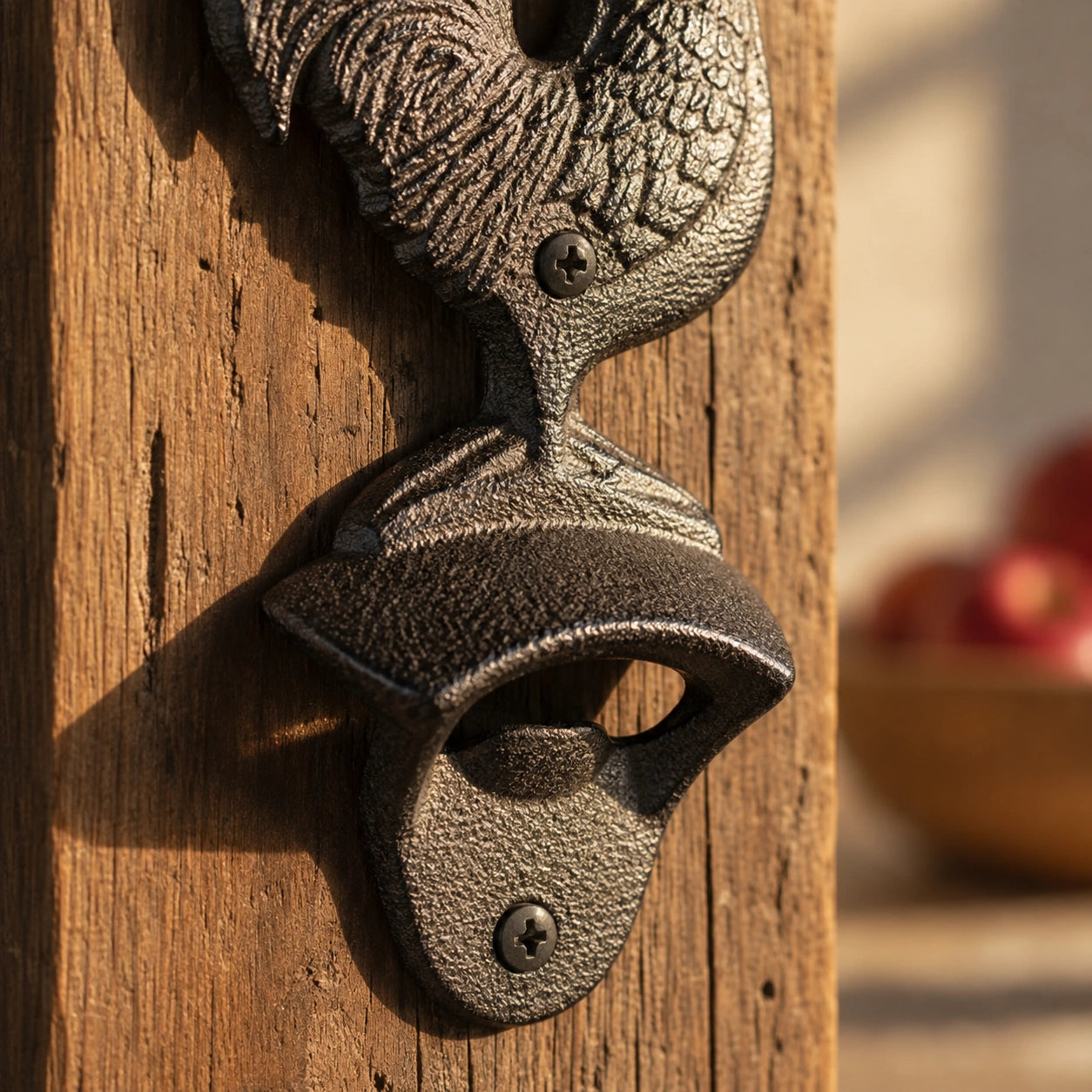 Rooster Bottle Opener, Cast Iron Farmhouse Kitchen Bar Tool, 3.1" 58122 shot 3