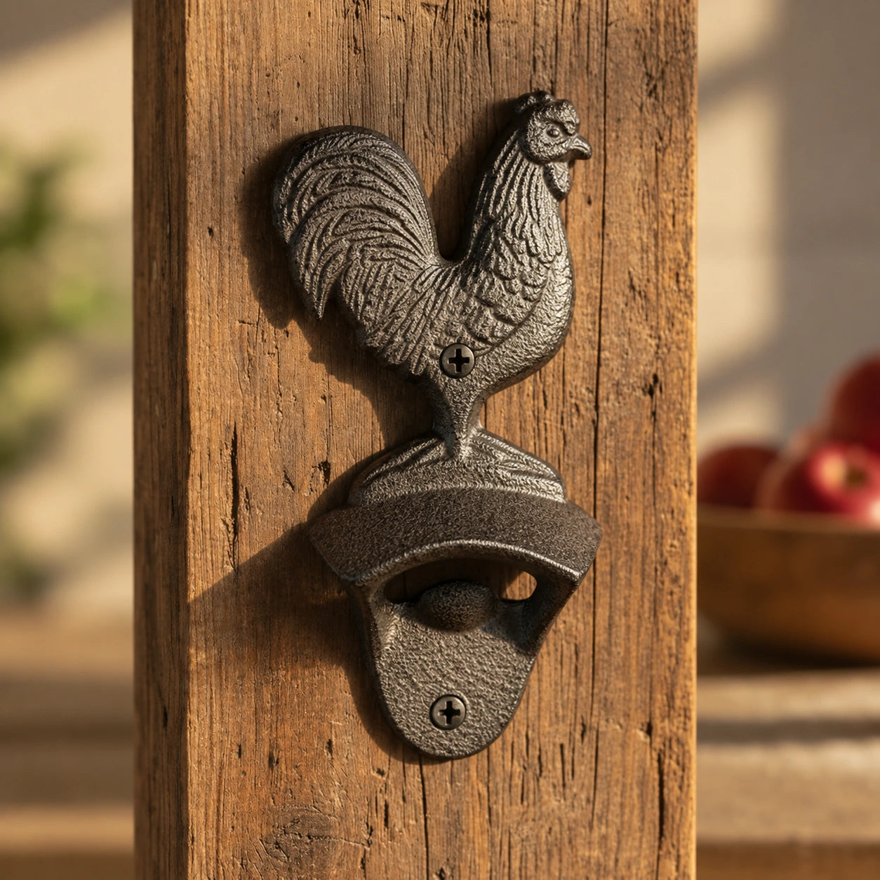 Rooster Bottle Opener, Cast Iron Farmhouse Kitchen Bar Tool, 3.1" 58122 shot 4