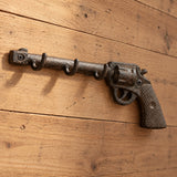 Revolver Gun Wall Hooks, Cast Iron Western for Coats, Keys or Hats, 9.4" 58123 shot 5