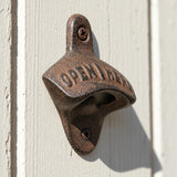 Open Here Wall Mount Bottle Opener, Cast Iron Rustic Bar Tool, 3.1" 58124 shot 4