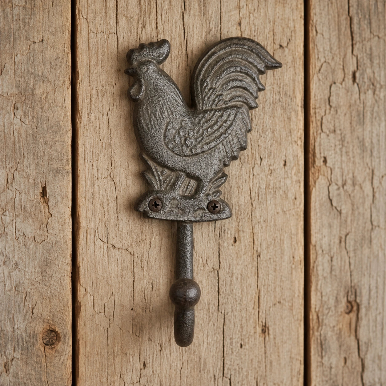 Rooster Wall Hook, Cast Iron Farmhouse Kitchen for Towels, Keys or Aprons, 6.3" 58129 shot 3
