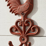 Rooster Wall Hook, Red Cast Iron Country Kitchen for Keys or Towels, 9.6" 58130 shot 3