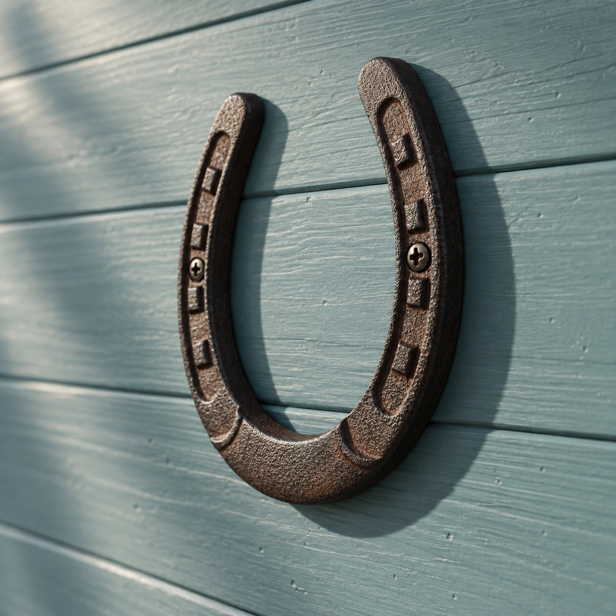 Large Horseshoe Wall Plaque, Cast Iron Western Ranch Decor, 6.3" 58132 shot 3
