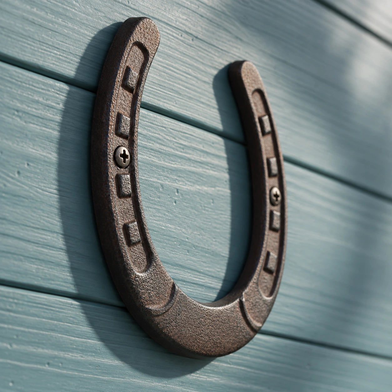 Large Horseshoe Wall Plaque, Cast Iron Western Ranch Decor, 6.3" 58132 shot 5