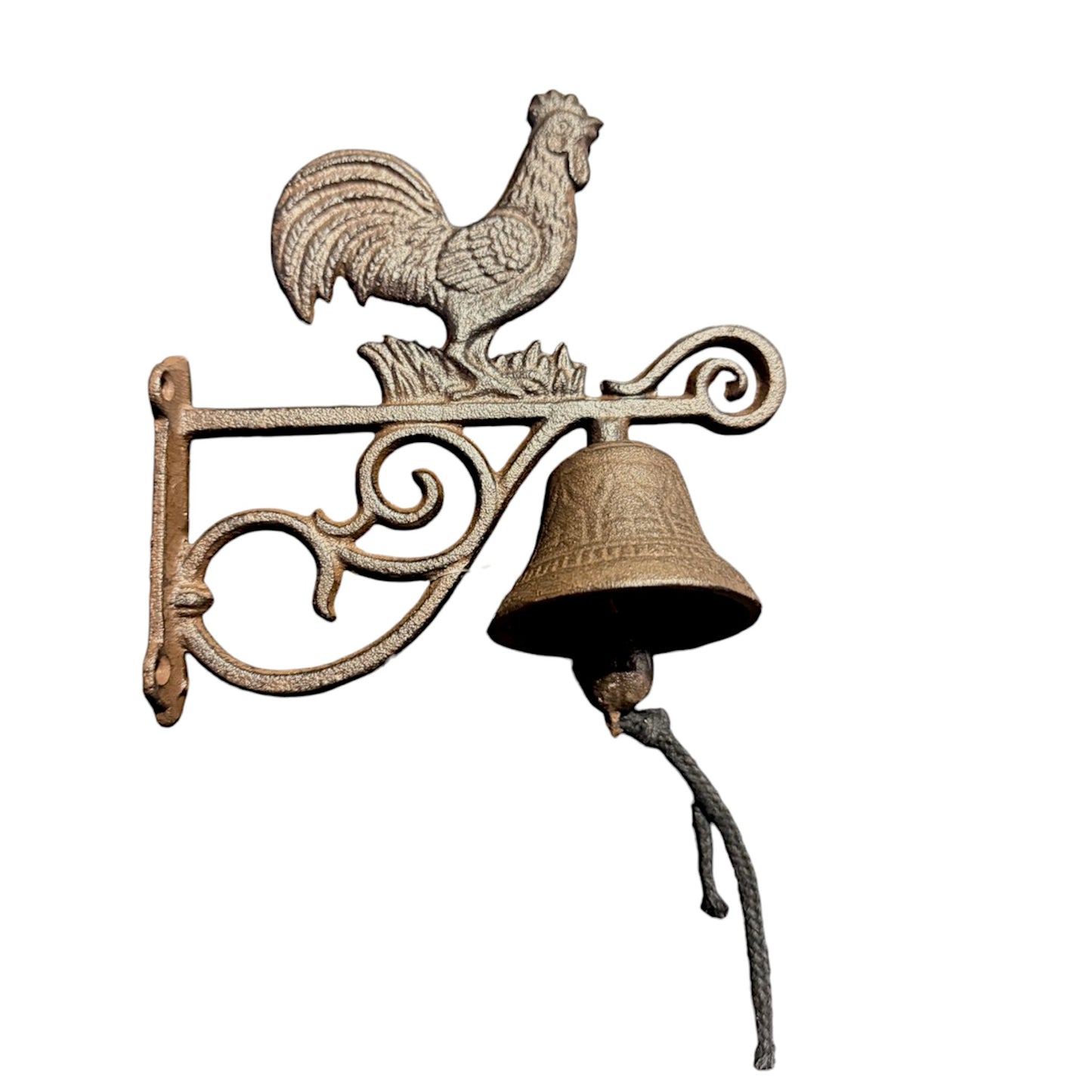 Farmhouse Cast Iron Rooster Doorbell, Rustic Countryside Welcome Chime