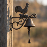 Rooster Doorbell, Cast Iron Farmhouse Porch Bell and Chime, 7.9" 58133 shot 4