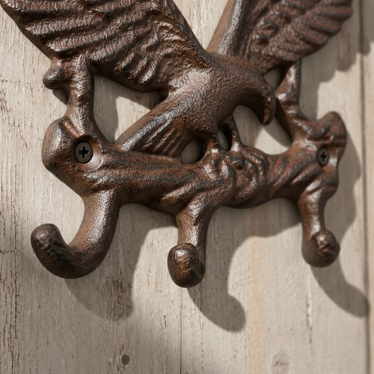 Eagle Wall Hooks, Cast Iron Patriotic Americana for Coats or Keys, 6.7" 58135 shot 2