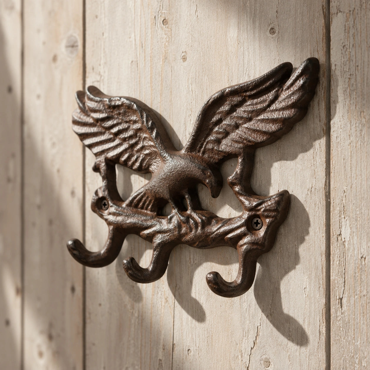 Eagle Wall Hooks, Cast Iron Patriotic Americana for Coats or Keys, 6.7" 58135 shot 3