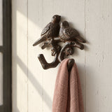 Two Birds Wall Hook, Cast Iron for Coats, Keys or Towels, 5.4" 58136 shot 4