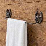 Horseshoe Towel Rack, Western Cast Iron for Bath or Kitchen, 21.2" 58139 shot 1