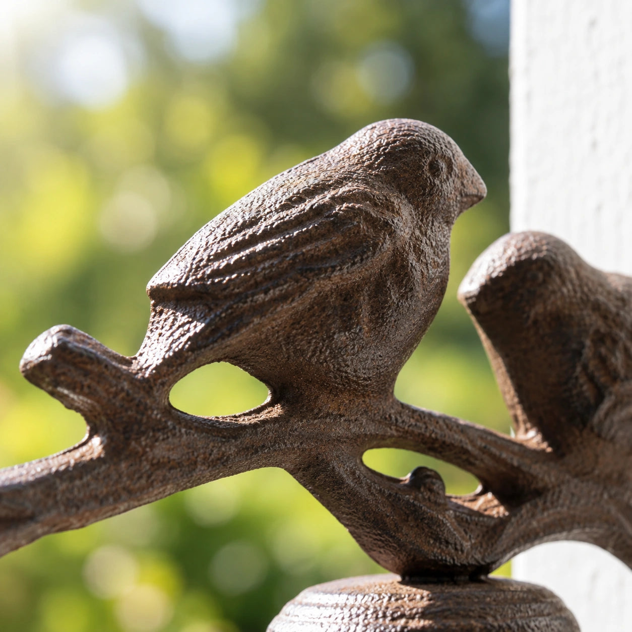 Bird Doorbell, Cast Iron Rustic Garden Porch Bell and Chime, 6.3" 58144 shot 2