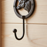 Deer Head Wall Hook, Cast Iron Vintage Woodland for Coats or Hats, 7.6" 58150 shot 3