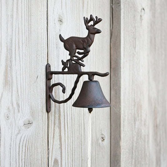 Cast Iron Deer Door Bell - Rustic Woodland Entry Chime