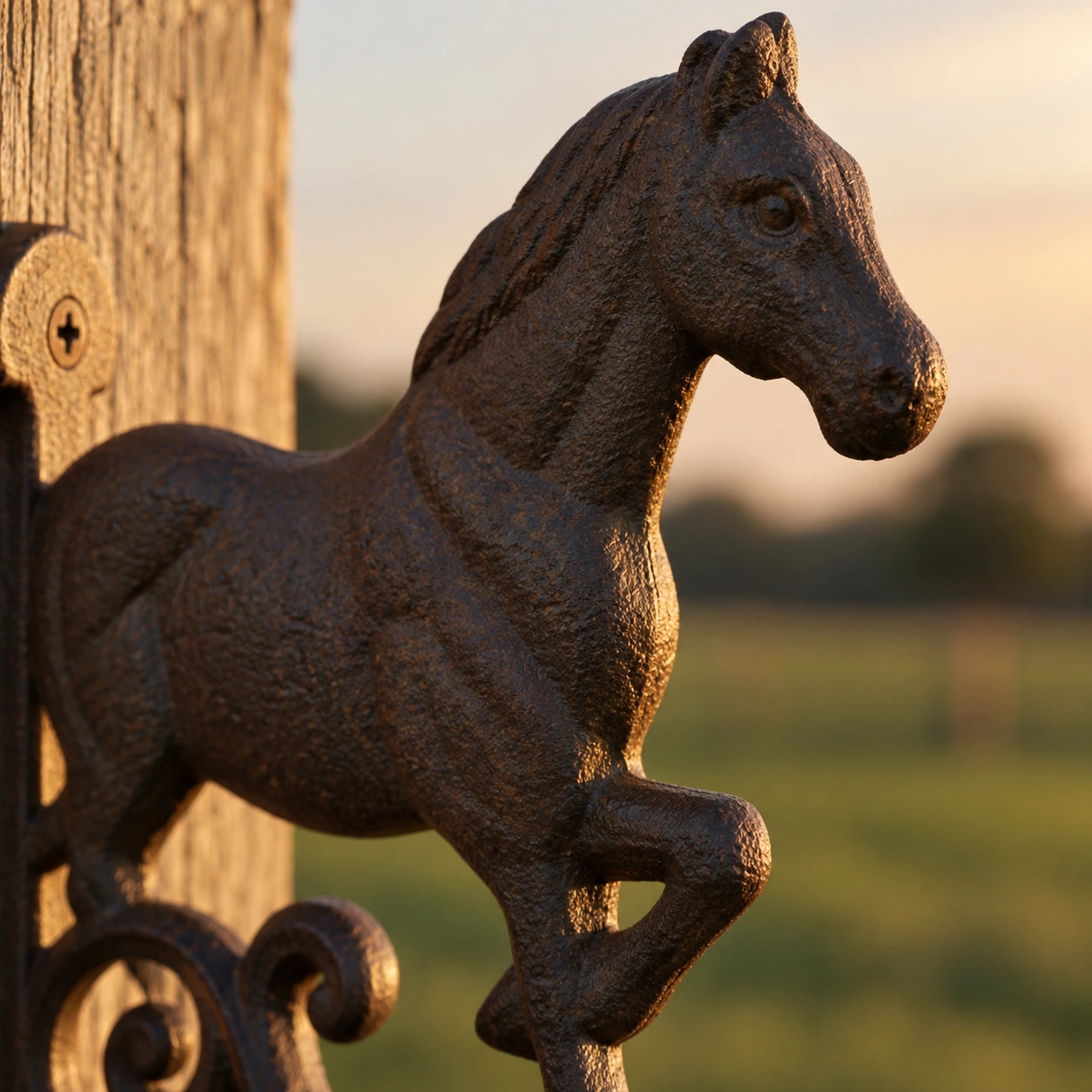 Horse Doorbell, Cast Iron Farmhouse Porch Bell and Chime, 9.8" 58155 shot 2