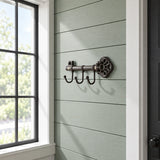 Key Hook Rack, Antique Cast Iron, 3 Hooks for Keys, Coats or Hats, 9.1" 58158 shot 5