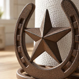 Star and Horseshoe Paper Towel Holder, Western Cast Iron, 12.1" 58160 shot 2