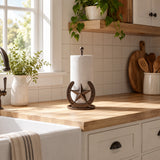 Star and Horseshoe Paper Towel Holder, Western Cast Iron, 12.1" 58160 shot 4