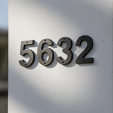 Cast Iron House Numbers, Rustic Modern Cast Iron Address Numbers