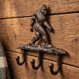 Sasquatch 3-Hook Rack, Cast Iron Wall Hooks for Keys or Hats, 8.3" 58204 shot 3