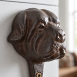 Dog Head Double Wall Hook, Cast Iron for Keys or Leashes, 4.7" 58205 shot 2