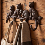 Cat Family 4-Hook Rack, Cast Iron for Keys or Leashes, 11.4" 58207 shot 3