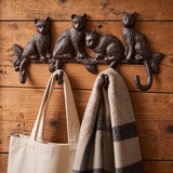 Cat Family 4-Hook Rack, Cast Iron for Keys or Leashes, 11.4" 58207 shot 4