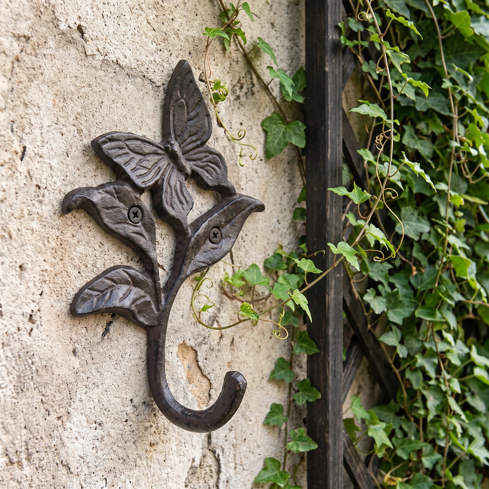 Butterfly Wall Hook, Cast Iron for Keys or Garden Tools, 6.9" 58209 shot 1