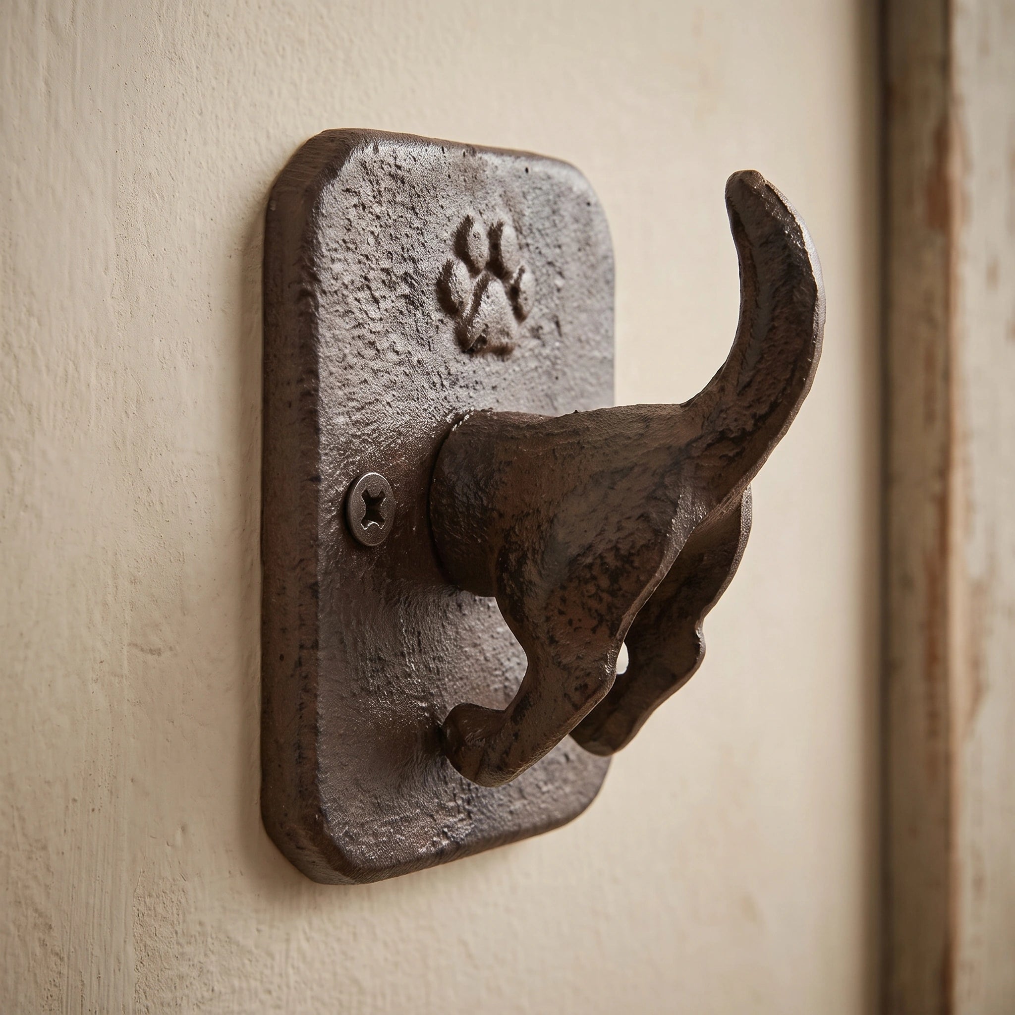 Dog Tail Wall Hook, Cast Iron for Keys or Leashes, 3.9" 58212 shot 5
