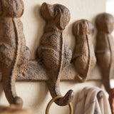 Dog Family 3-Hook Rack, Cast Iron for Keys or Leashes, 5.4" 58213 shot 2