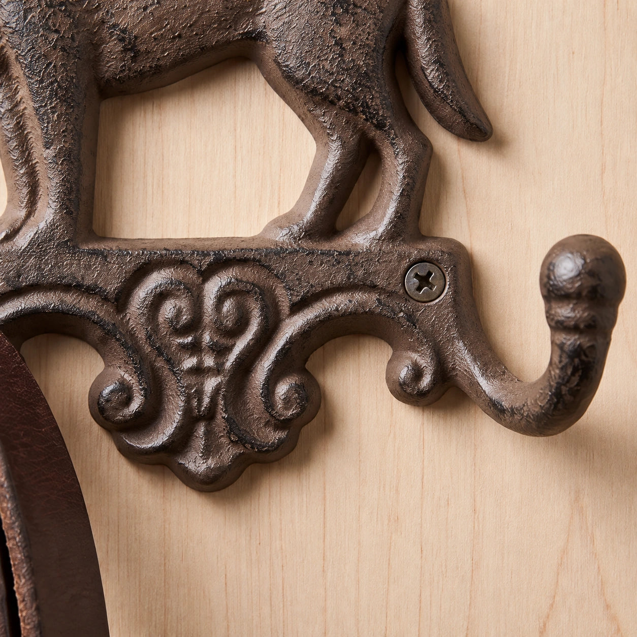 Dog Double Wall Hook, Cast Iron for Coats, Keys or Leashes, 6.7" 58215 shot 3