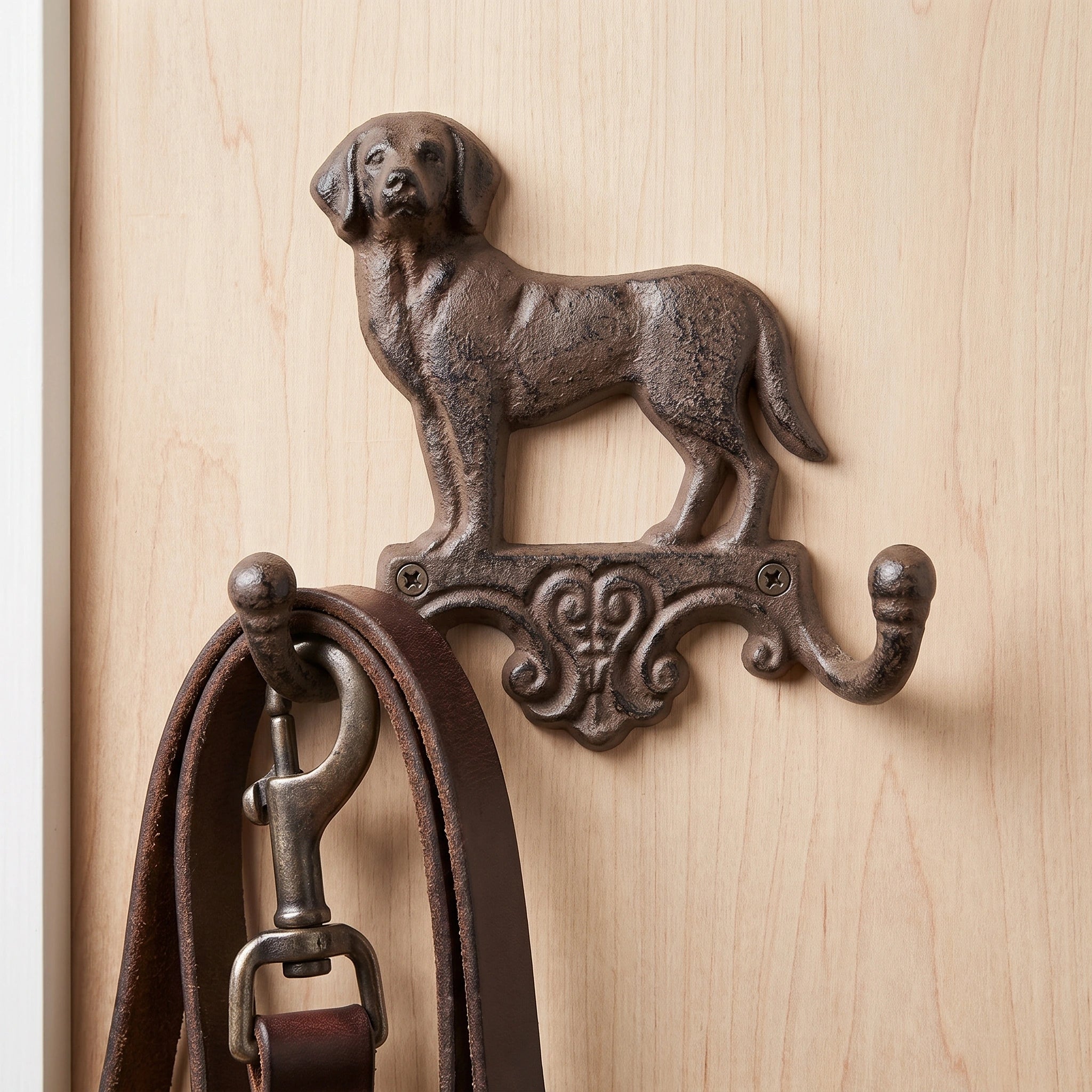 Dog Double Wall Hook, Cast Iron for Coats, Keys or Leashes, 6.7" 58215 shot 1