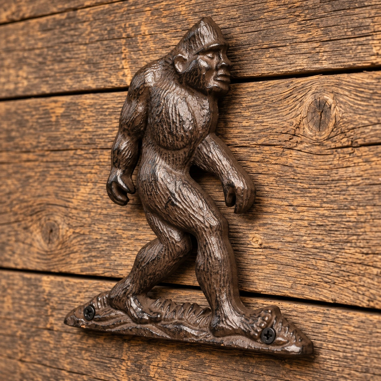 Sasquatch Wall Plaque, Cast Iron Bigfoot Lodge Decor, 8" 58217 shot 4