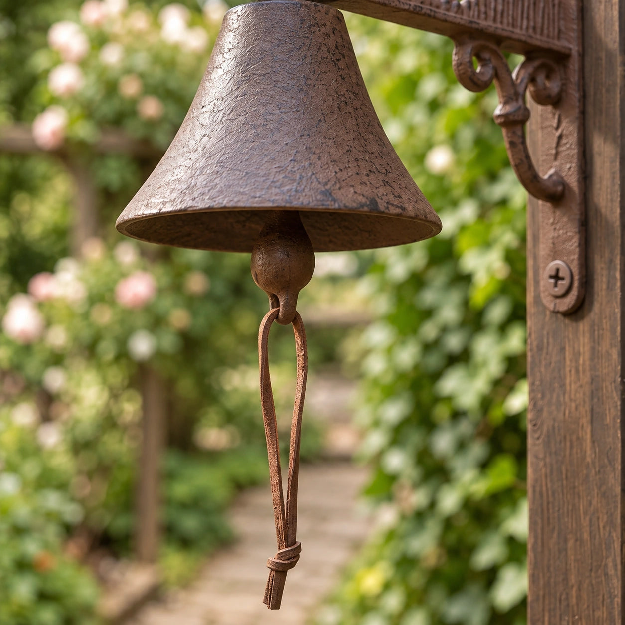 Dog and Cat Doorbell, Cast Iron Animal Porch Bell, 11" 58218 shot 3