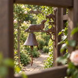 Dog and Cat Doorbell, Cast Iron Animal Porch Bell, 11" 58218 shot 5