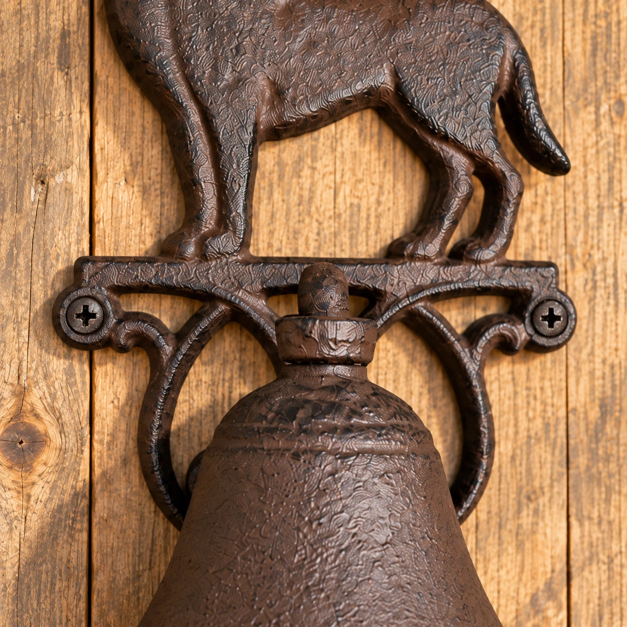 Dog Doorbell, Cast Iron Porch Bell with Pull Cord, 9" 58219 shot 3