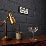 Bar Open Wall Plaque, Cast Iron Funny Pub Hours Sign, 5.3" 58221 shot 2