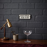 Bar Open Wall Plaque, Cast Iron Funny Pub Hours Sign, 5.3" 58221 shot 1
