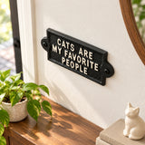 Cats Are My Favorite People Wall Sign, Cast Iron Cat Plaque, 6.5" 58222 shot 4